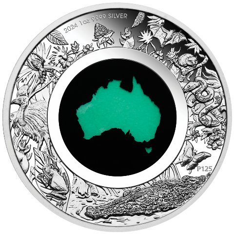 Great Southern Land 2024 – 1oz Silver Proof Chrysoprase Coin