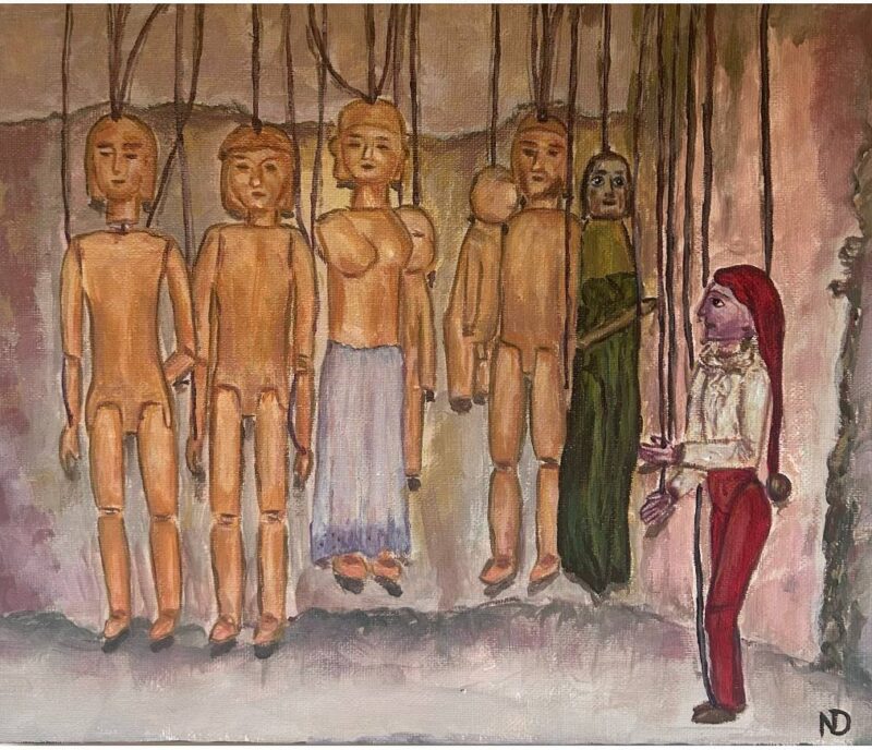 Teatr Cieni – Olej na płótnie 24/30