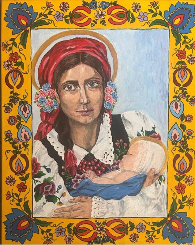 Madonna Łowicka – Akryl na płótnie 40/50