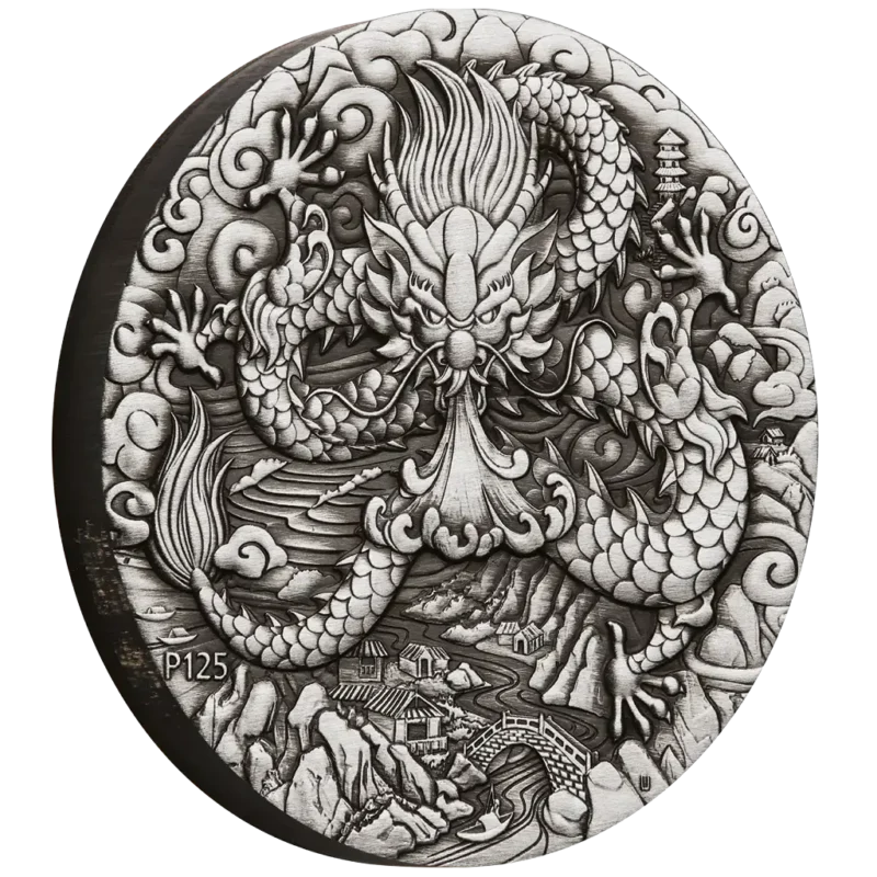 Lunar III – Rok Smoka 2024 – 2 oz Antique Finish