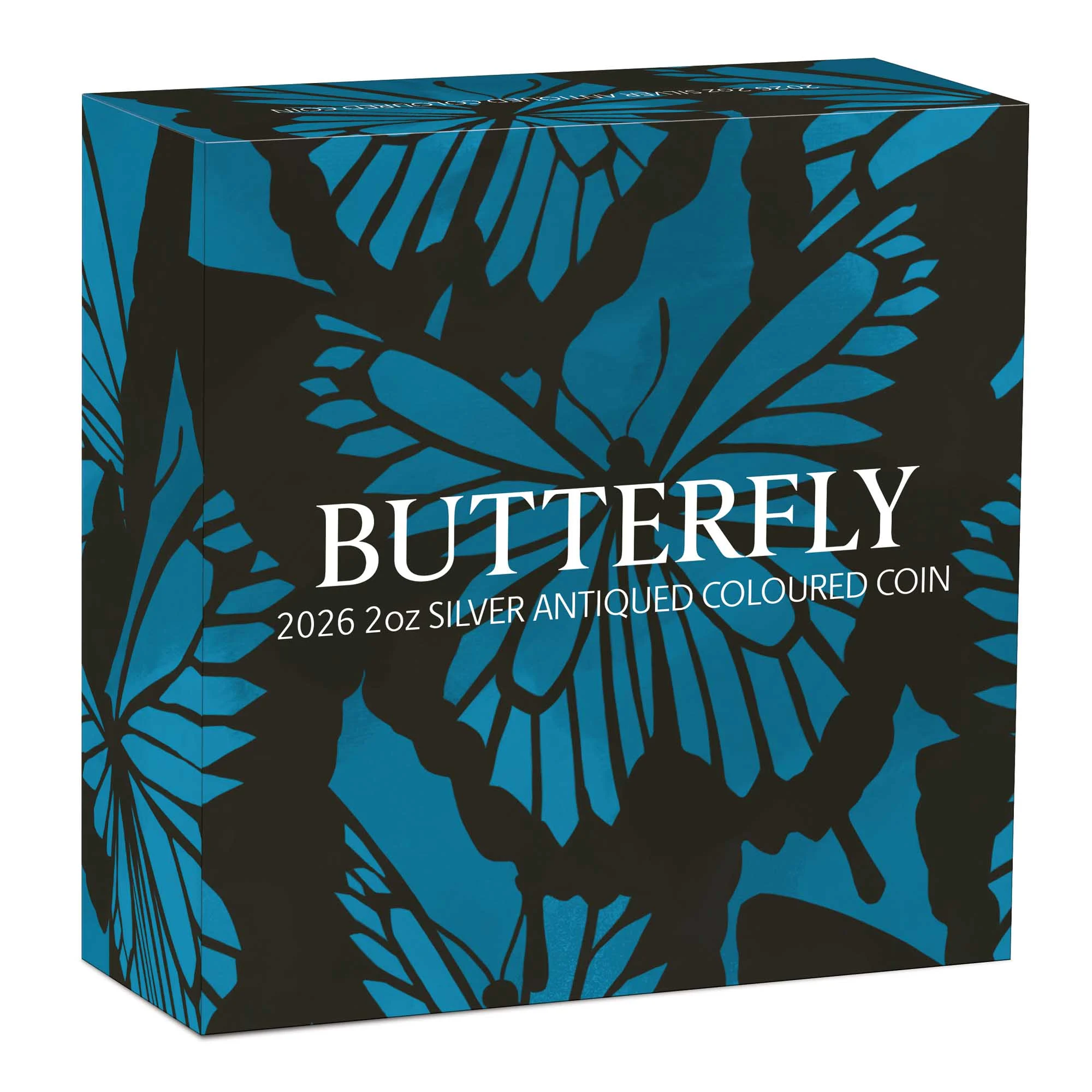 Butterfly/Motyl srebrna moneta kolorowana 2026 - 2 uncje srebra - obrazek 7