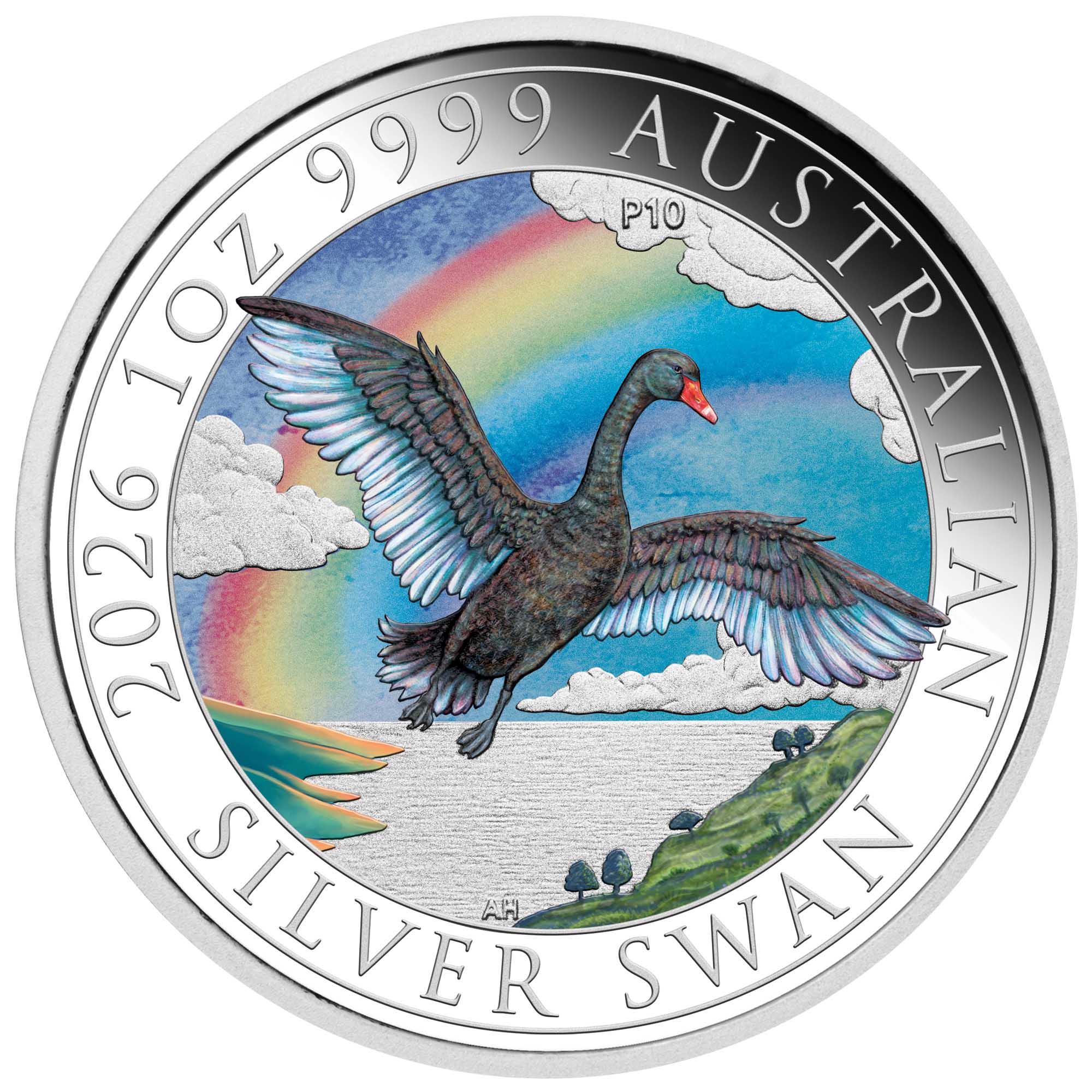 Australijski Łabędź / Perth Money Expo ANDA Special Australian Swan 2026 - 1 uncja srebra - obrazek 2